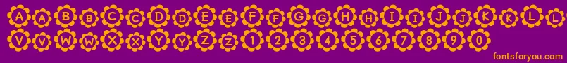 PuRiNSrb Font – Orange Fonts on Purple Background
