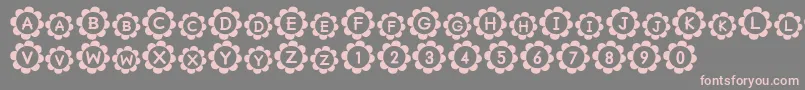 フォントPuRiNSrb – 灰色の背景にピンクのフォント