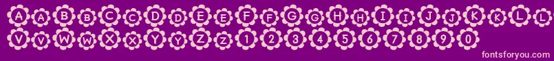 PuRiNSrb Font – Pink Fonts on Purple Background