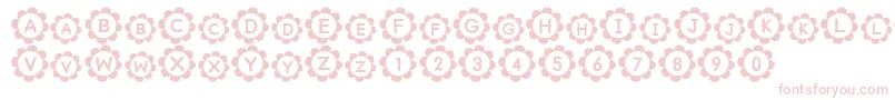 Fonte PuRiNSrb – fontes rosa em um fundo branco