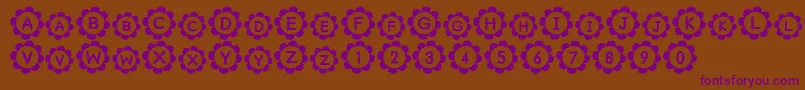 PuRiNSrb Font – Purple Fonts on Brown Background