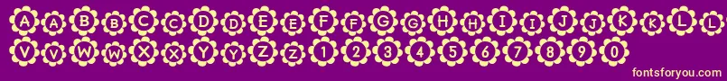 PuRiNSrb Font – Yellow Fonts on Purple Background