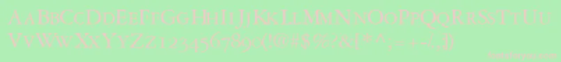 Garamondrepriseosscapsssk Font – Pink Fonts on Green Background