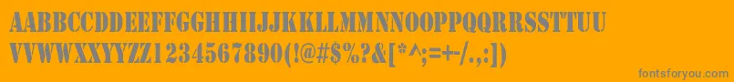 LarchmereCondensed Font – Gray Fonts on Orange Background