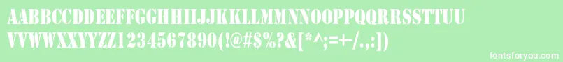 LarchmereCondensed Font – White Fonts on Green Background