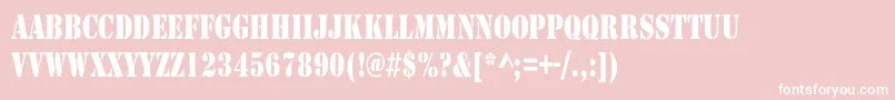 LarchmereCondensed Font – White Fonts on Pink Background