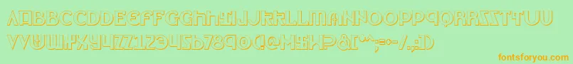 LionheartShadow Font – Orange Fonts on Green Background