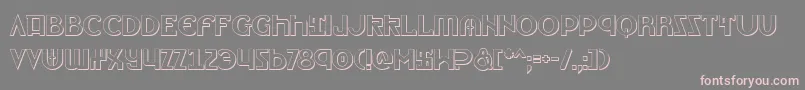 LionheartShadow Font – Pink Fonts on Gray Background