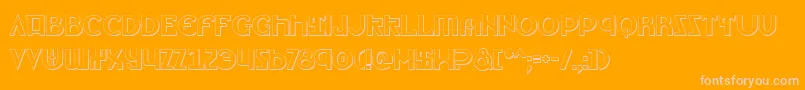 LionheartShadow Font – Pink Fonts on Orange Background