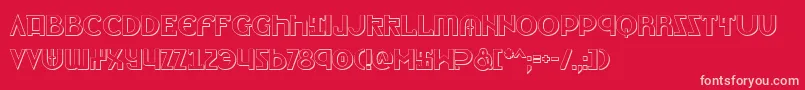 LionheartShadow Font – Pink Fonts on Red Background