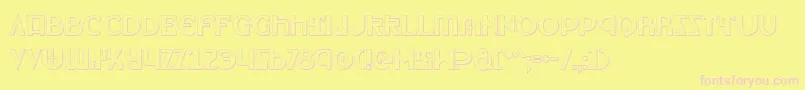 LionheartShadow Font – Pink Fonts on Yellow Background