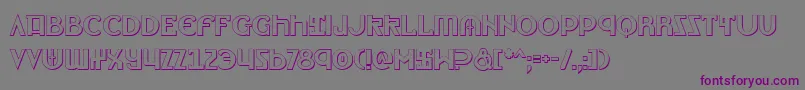 Шрифт LionheartShadow – фиолетовые шрифты на сером фоне