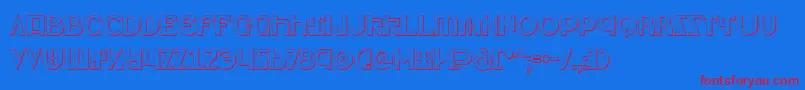 LionheartShadow Font – Red Fonts on Blue Background