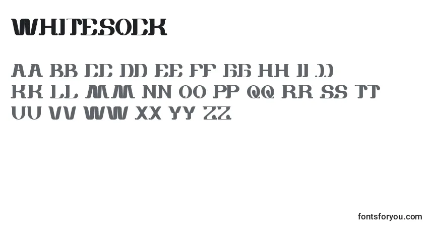 Schriftart WhiteSock – Alphabet, Zahlen, spezielle Symbole