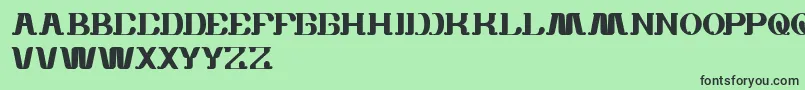 WhiteSock-fontti – mustat fontit vihreällä taustalla