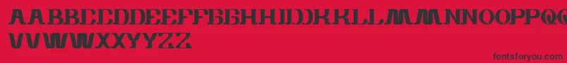 フォントWhiteSock – 赤い背景に黒い文字