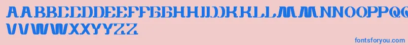 WhiteSock Font – Blue Fonts on Pink Background