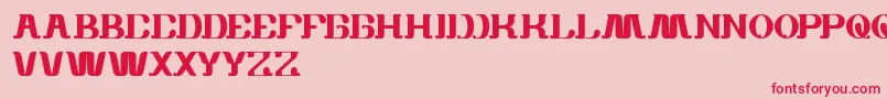 WhiteSock Font – Red Fonts on Pink Background