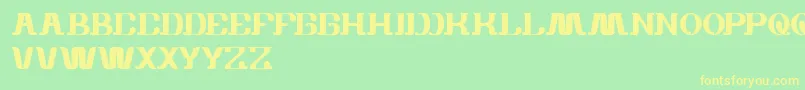 WhiteSock Font – Yellow Fonts on Green Background