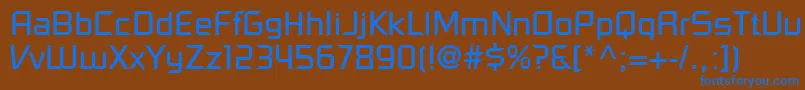 PfelectronicaRegular Font – Blue Fonts on Brown Background