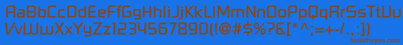 PfelectronicaRegular Font – Brown Fonts on Blue Background