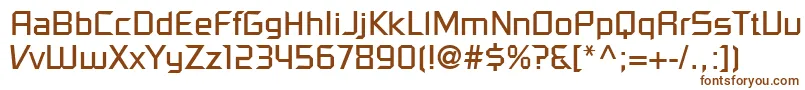 Шрифт PfelectronicaRegular – коричневые шрифты на белом фоне