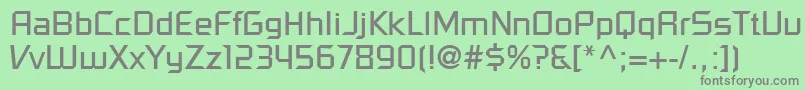 PfelectronicaRegular Font – Gray Fonts on Green Background