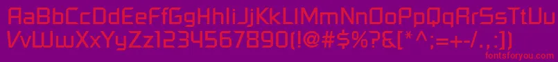 PfelectronicaRegular Font – Red Fonts on Purple Background