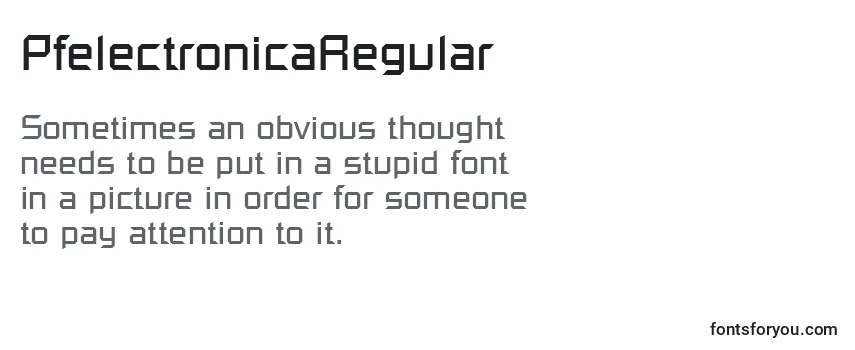 Review of the PfelectronicaRegular Font