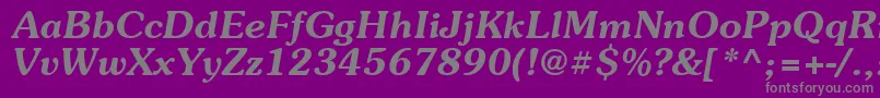 Suevermeer6Demiitalicsh Font – Gray Fonts on Purple Background