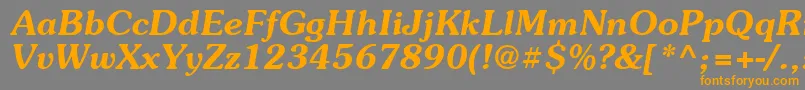 Suevermeer6Demiitalicsh Font – Orange Fonts on Gray Background