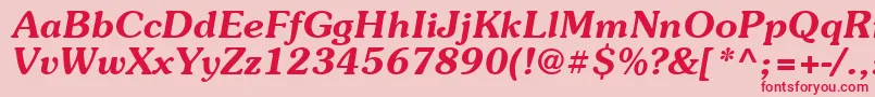 Suevermeer6Demiitalicsh Font – Red Fonts on Pink Background