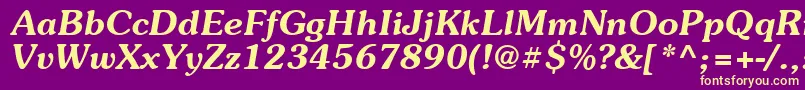 Suevermeer6Demiitalicsh Font – Yellow Fonts on Purple Background