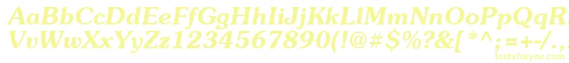 Suevermeer6Demiitalicsh Font – Yellow Fonts on White Background