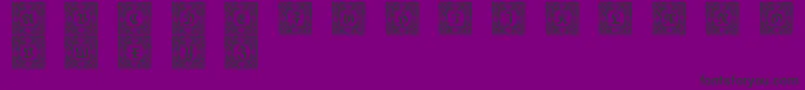 Schmuckinitialen3 Font – Black Fonts on Purple Background