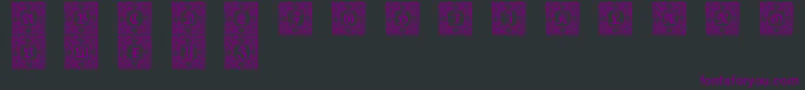 フォントSchmuckinitialen3 – 黒い背景に紫のフォント