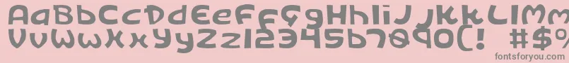 KingsRansomLight-Schriftart – Graue Schriften auf rosa Hintergrund