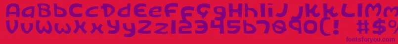 KingsRansomLight Font – Purple Fonts on Red Background
