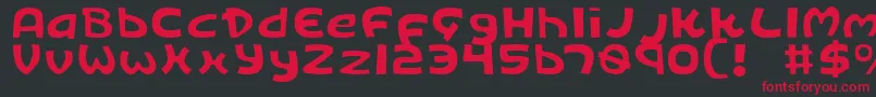KingsRansomLight Font – Red Fonts on Black Background