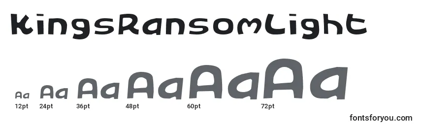 KingsRansomLight Font Sizes