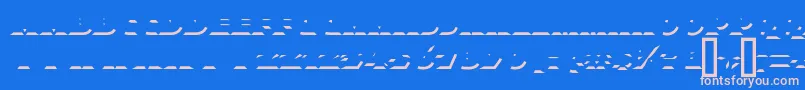 フォントXylitolDown – ピンクの文字、青い背景