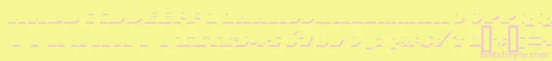 XylitolDown-fontti – vaaleanpunaiset fontit keltaisella taustalla