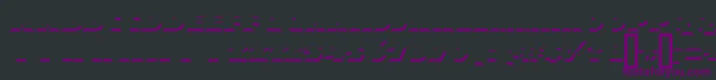 フォントXylitolDown – 黒い背景に紫のフォント