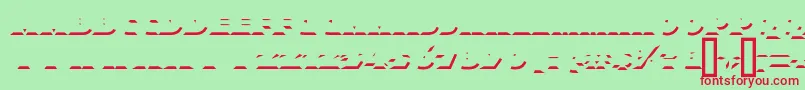 XylitolDown Font – Red Fonts on Green Background
