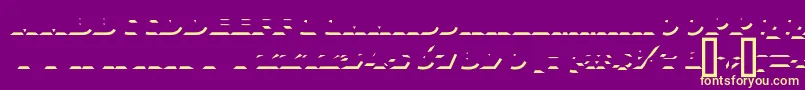 フォントXylitolDown – 紫の背景に黄色のフォント