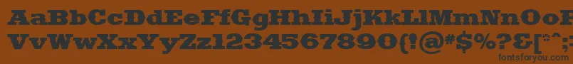 Saddlebag Font – Black Fonts on Brown Background