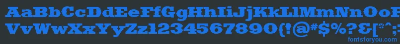 Saddlebag Font – Blue Fonts on Black Background