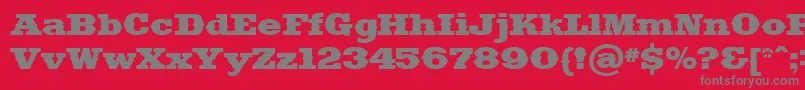 Saddlebag Font – Gray Fonts on Red Background