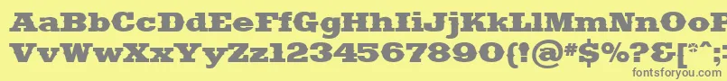 Saddlebag Font – Gray Fonts on Yellow Background