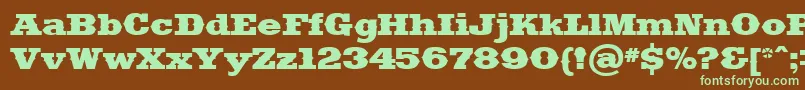 Saddlebag Font – Green Fonts on Brown Background